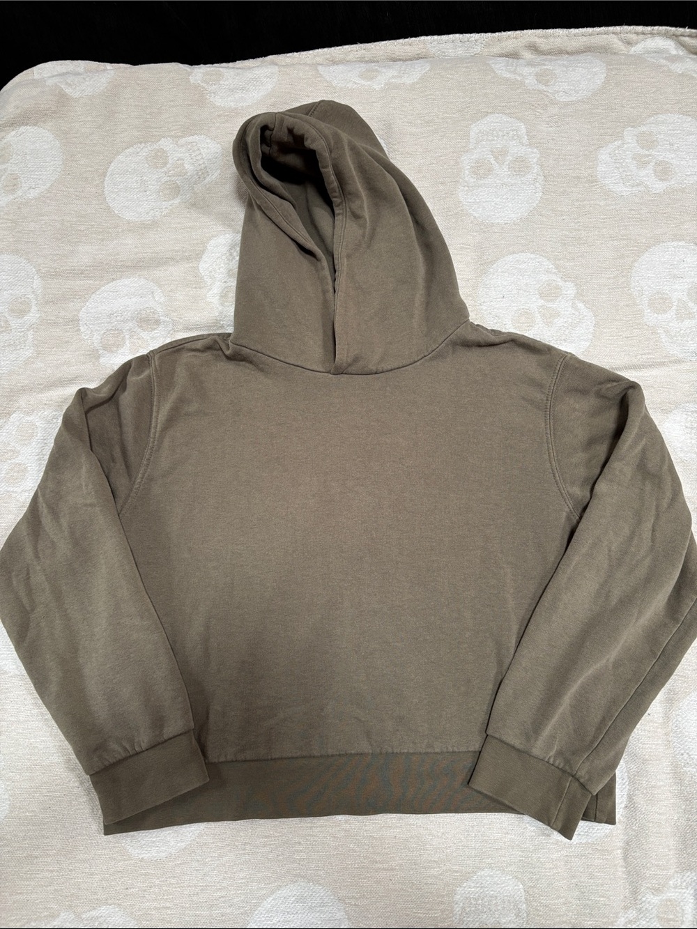 H&M Olive Green Cropped Hoodie